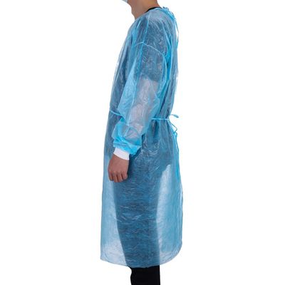Elastic Cuffs Disposable Non Woven Isolation Gown